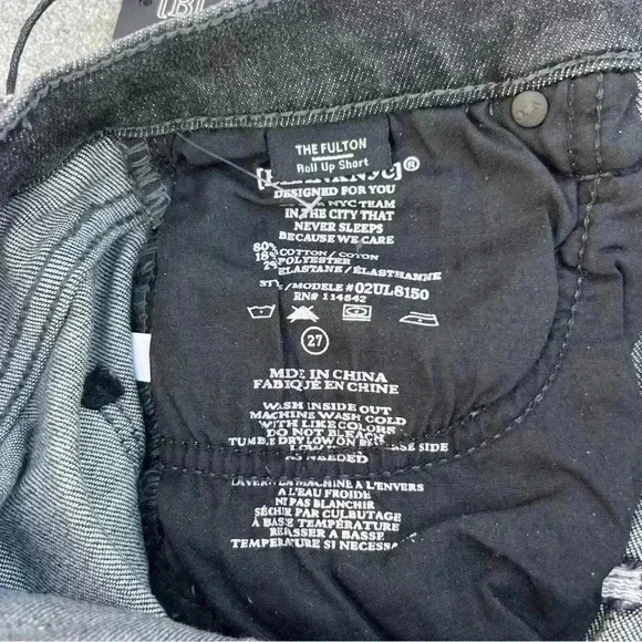 NEW Blanknyc The Fulton Distressed Roll Up Black denim Jean shorts by Blank NYC - Picture 5 of 11